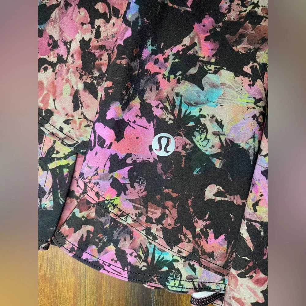 Lululemon Athletica Floral Skater Skirt - Pink and Black